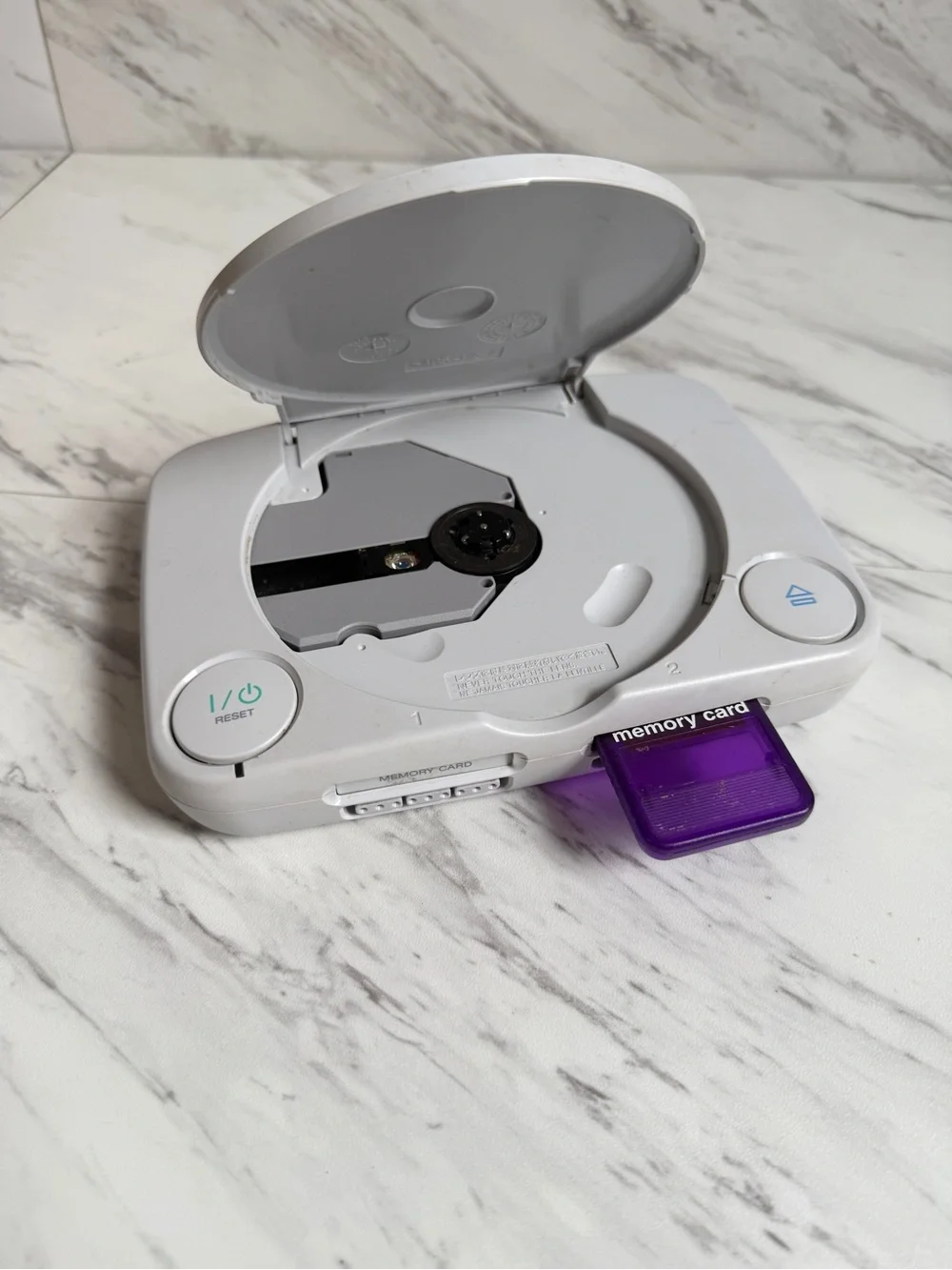 Vintage Sony PSone Slim Console SCPH-101 White Memory Card As-Is